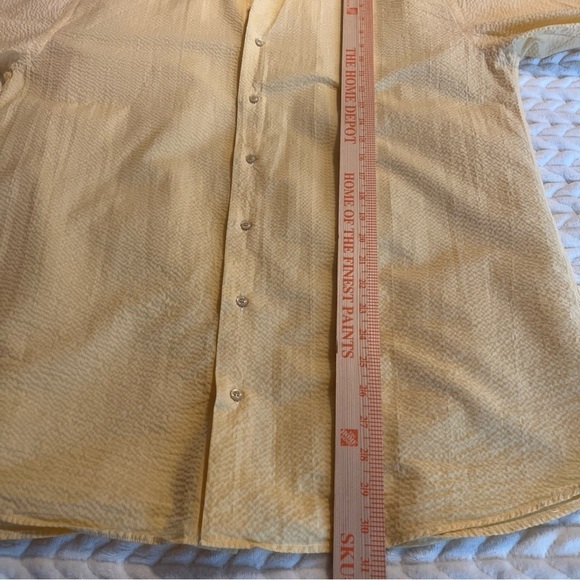 St. Croix Men's Casual Button Down Shirt in Bright Yellow Size Large Cotton - Picture 6 of 7